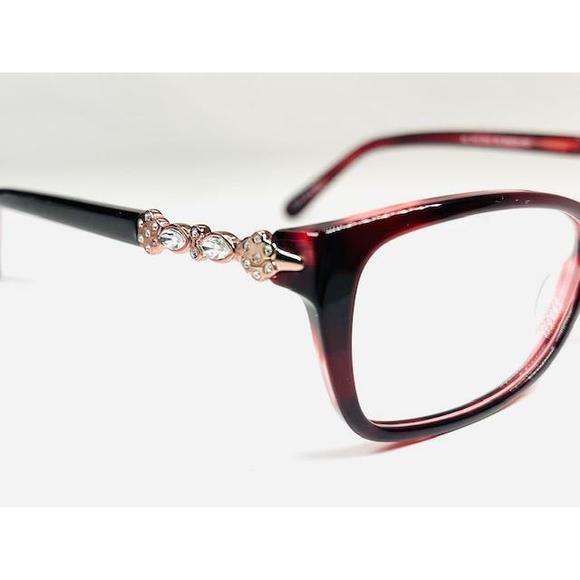 New Roberto Steffani RSS-152 Rose Eyeglasses with Crystals  54/15/135 - Picture 3 of 6